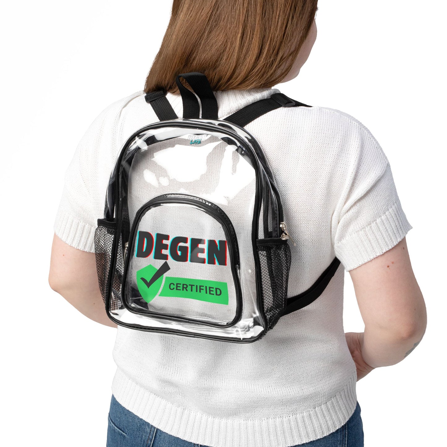 Certified Degen Clear Stadium Backpack Festival Ready