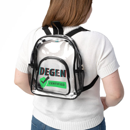 Certified Degen Clear Stadium Backpack Festival Ready