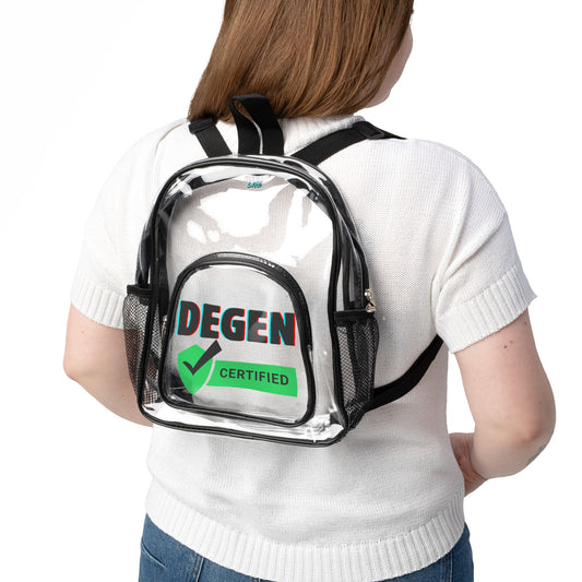 Certified Degen Clear Stadium Backpack Festival Ready
